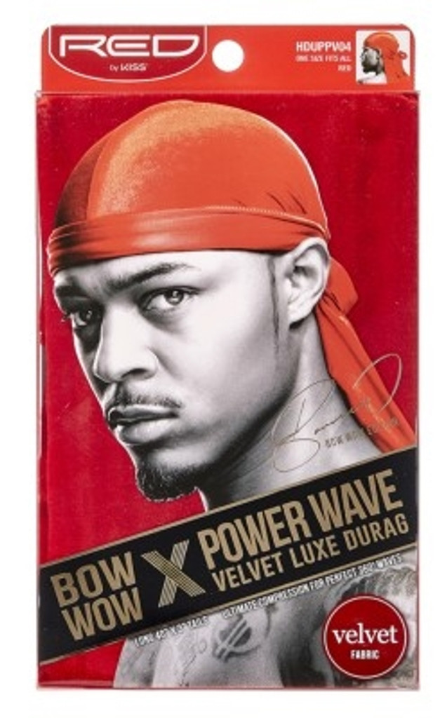 Bl kiss rouge durag bow wow power wave velours rouge (3 pièces)
