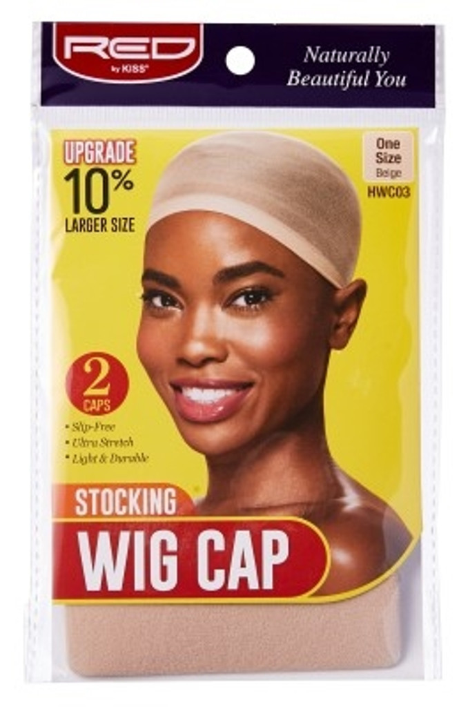 BL Kiss Red Wig Cap Beige 2 Count (12 Pieces)