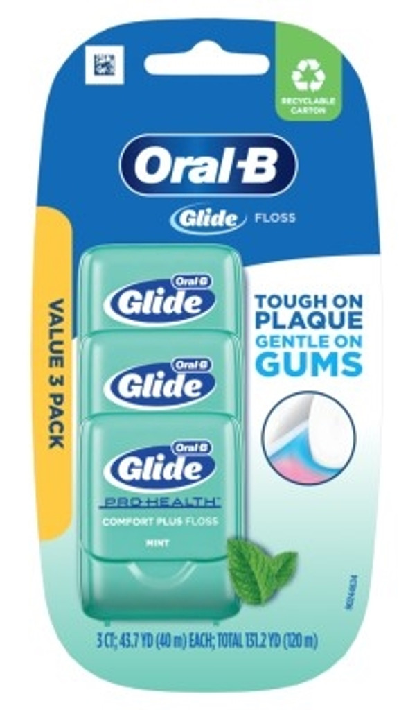 BL Oral-B Glide Floss Pro-Health Mint 131.2 ياردة قيمة 3 عبوات - عبوة من 3 قطع