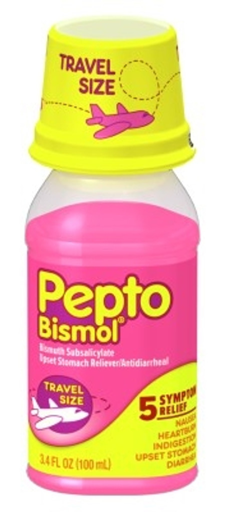 BL Pepto Bismol Liquid 3.4oz גודל נסיעות - חבילה של 3