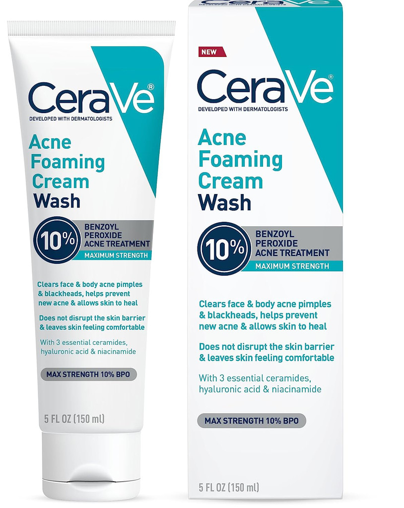 BL Cerave Acne Foaming Cream Wash Max Strength 10% Bpo 5oz - Pack of 3