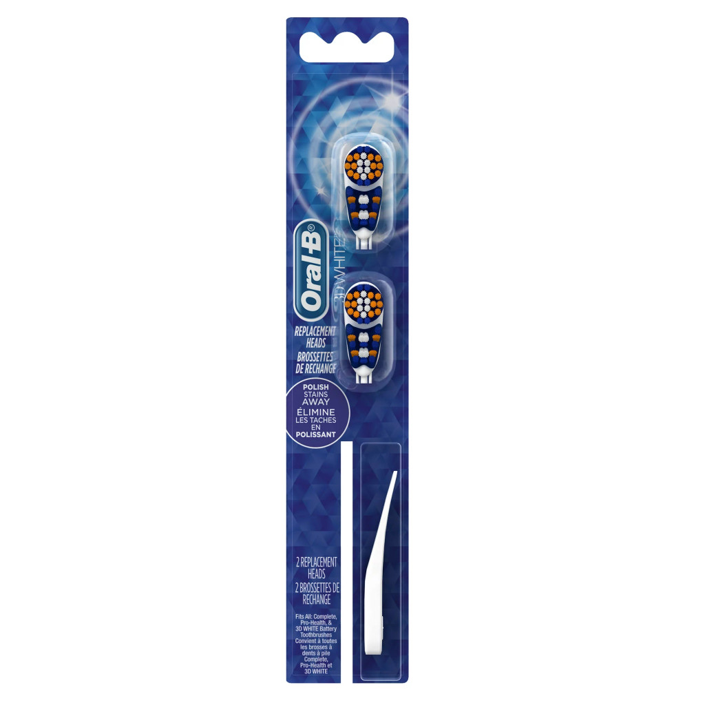 BL Oral-B 3D White -vaihtopäät, 2 kpl - 3 kpl pakkaus