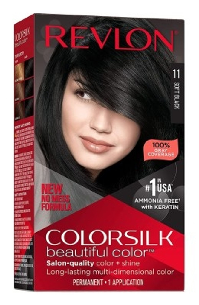 BL Revlon Colorsilk #11 Soft Black - 3 kappaleen pakkaus