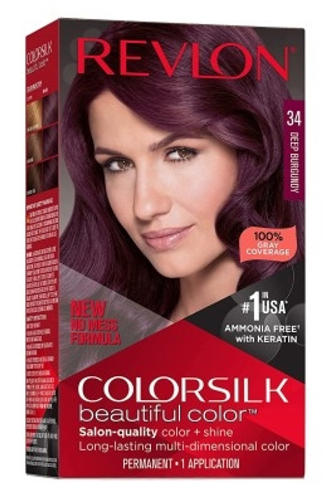 BL Revlon Colorsilk #34 Deep Burgundy - 3 kappaleen pakkaus