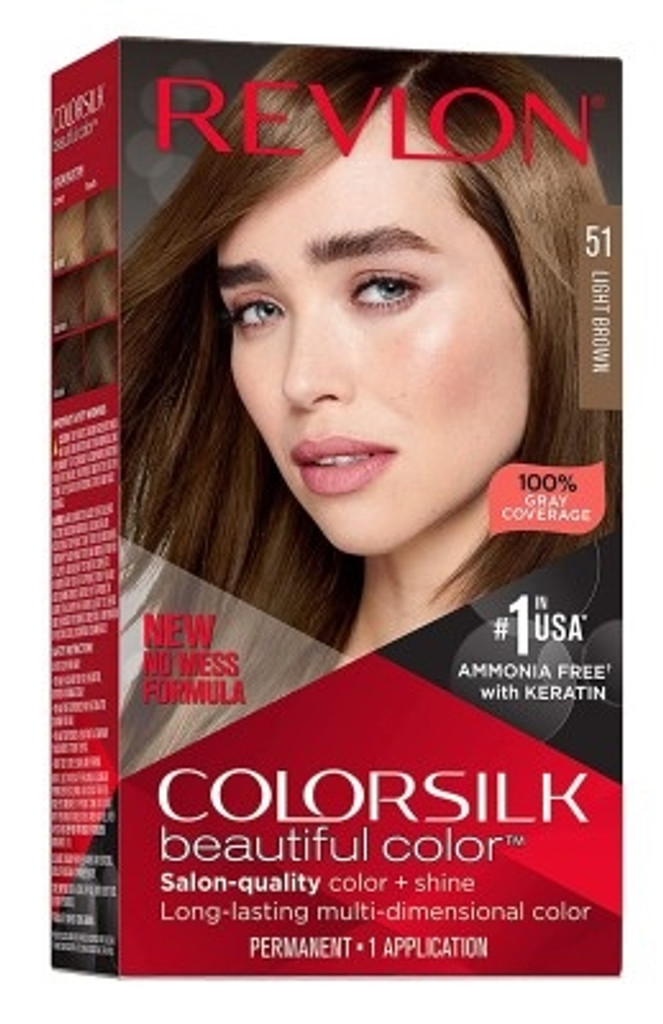 BL Revlon Colorsilk #51 Vaaleanruskea - 3 kappaleen pakkaus