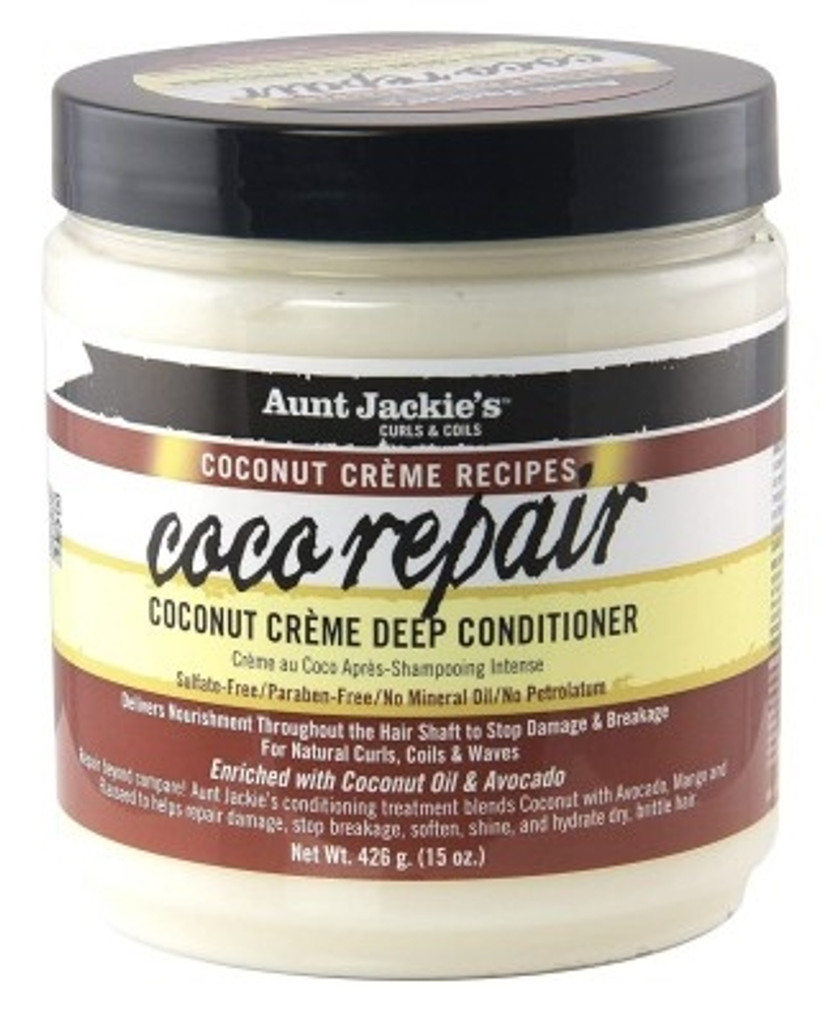 BL Aunt Jackies Coco Repair Revitalisant profond Crème Noix de Coco 15oz - Paquet de 3