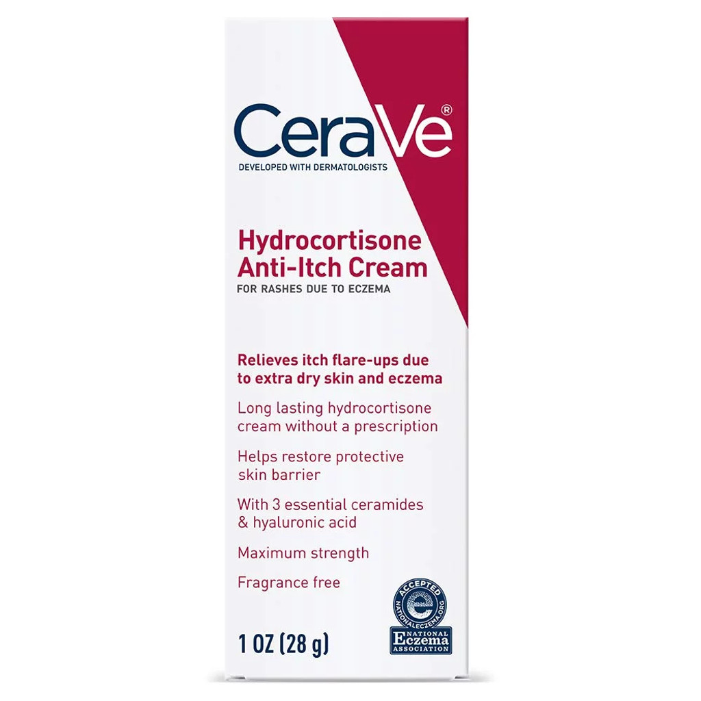BL Cerave Crema antipicazón de hidrocortisona, 1 oz, paquete de 3
