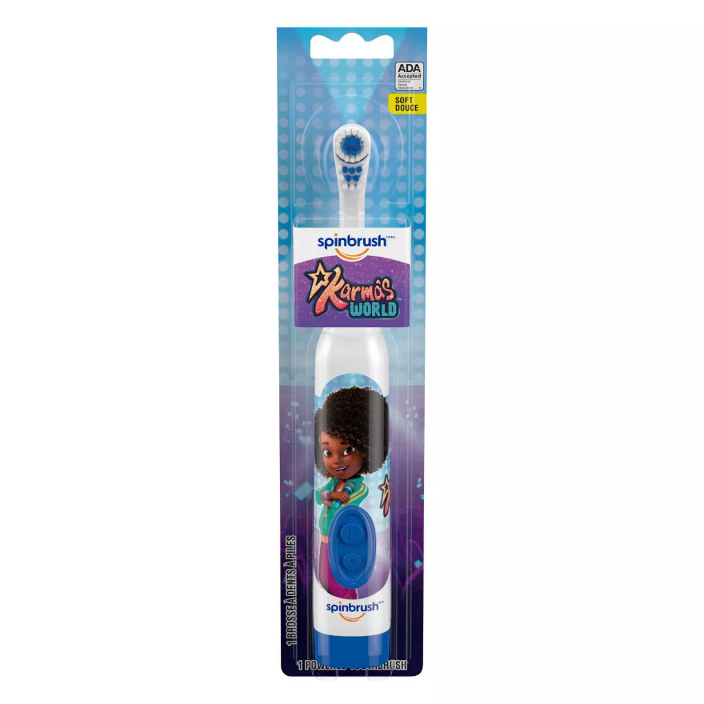 BL Spinbrush-aangedreven tandenborstel Karmas World Soft - Pakket van 3
