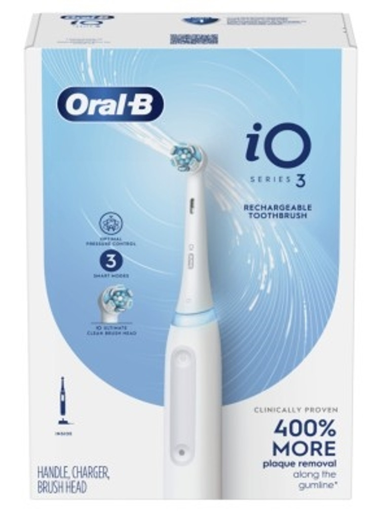 Brosse à dents Bl oral-b io série 3 rechargeable assez blanche