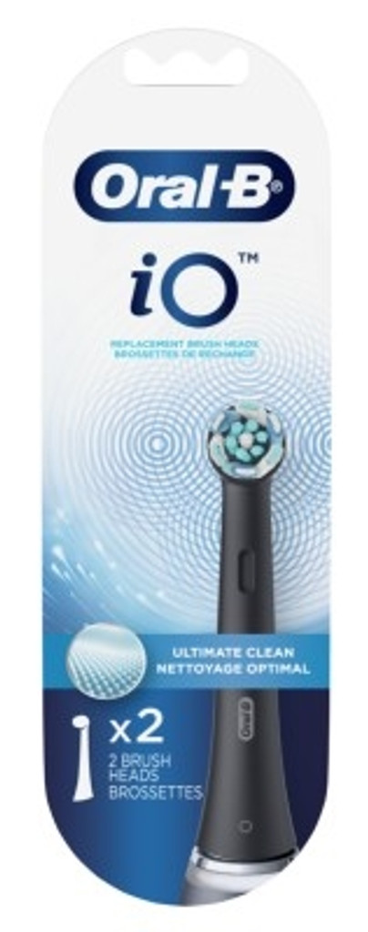 BL Oral-B Replacement Brush Heads iO Black 2 Count - Pack of 3