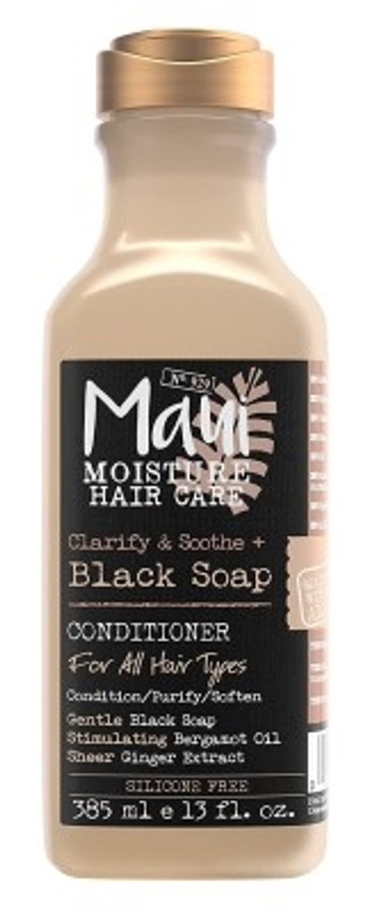 BL Maui Moisture Conditioner Black Soap 13oz Clarify/Soothe - Pack of 3