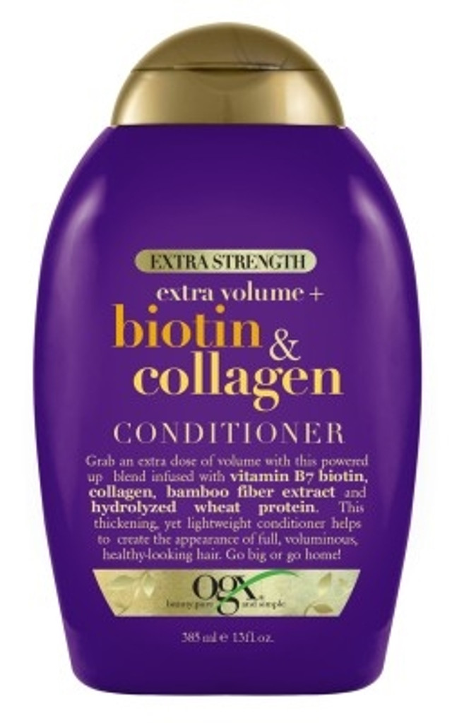 BL Ogx Acondicionador Biotina y Colágeno Extra Fuerte 13oz - Paquete de 3