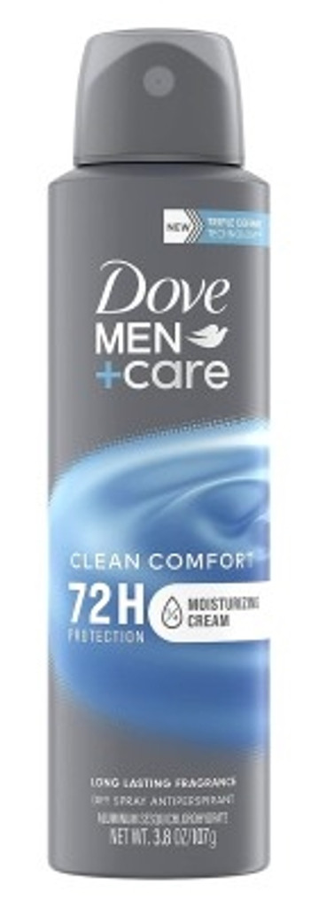 BL Dove Déodorant 3,8 oz Spray sec pour hommes Clean Comfort - Pack de 3