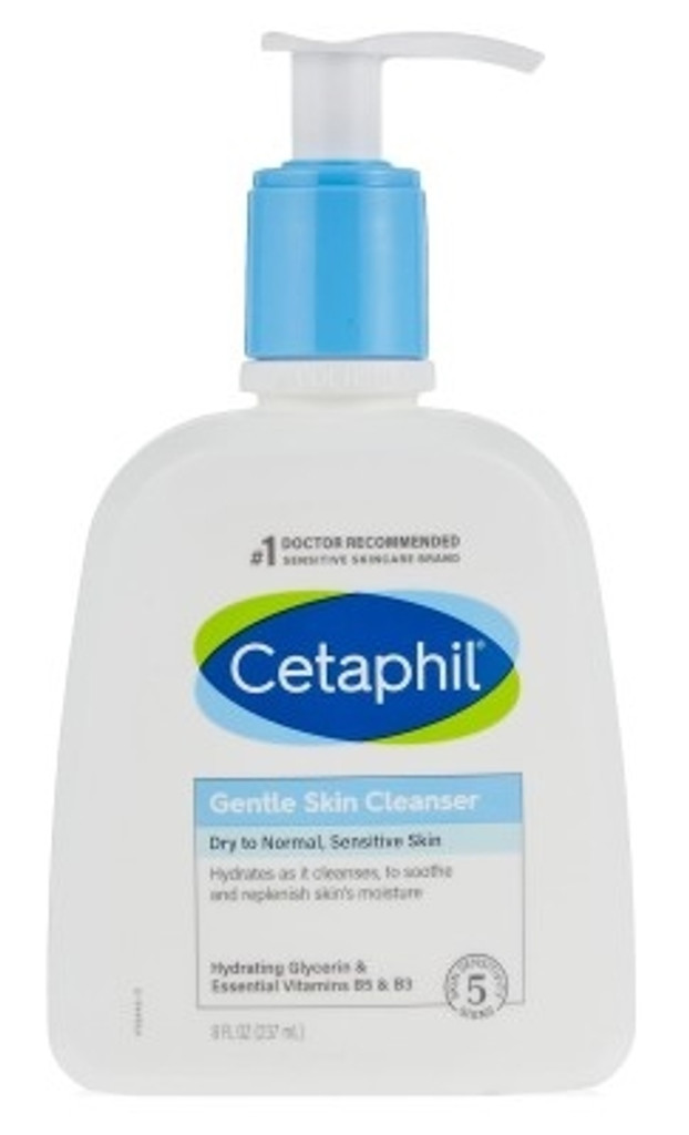 BL Cetaphil Gentle Skin Cleanser 8 oz tørr til normal hud - pakke med 3