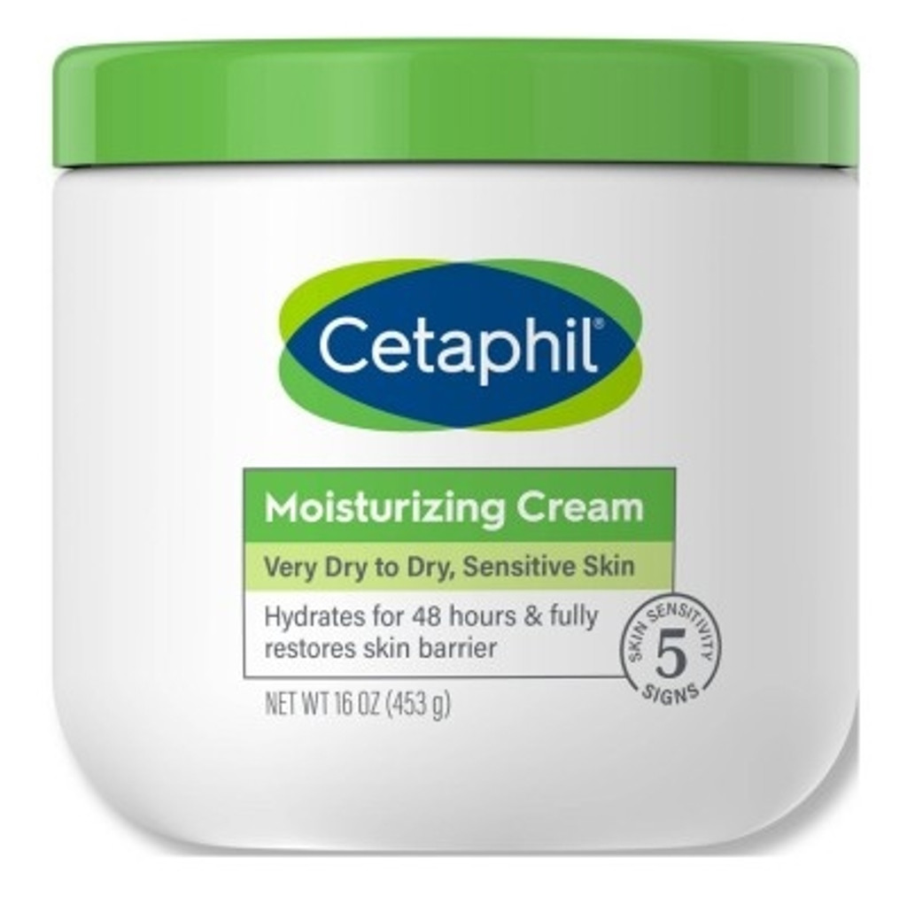 BL Cetaphil Moisturizing Cream 16oz Jar erittäin kuivalle ja kuivalle iholle - 3 kpl pakkaus