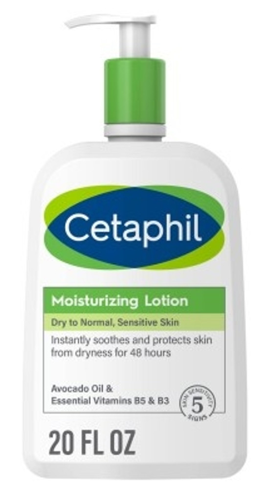 BL Cetaphil Moisturizing Lotion 20oz משאבת עור יבש עד רגיל - חבילה של 3