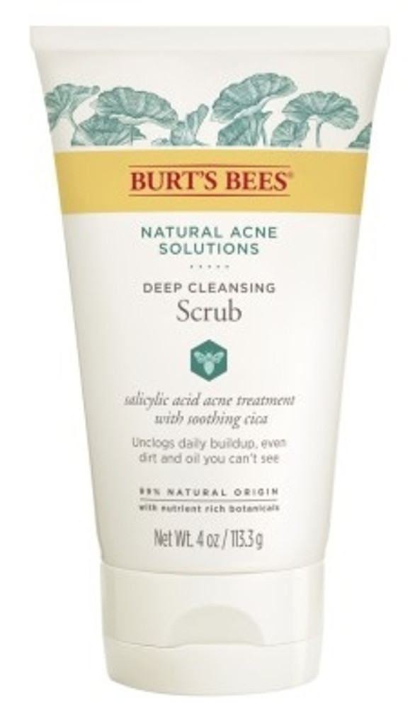 BL Burts Bees Natural Acne Solutions Deep Cleansing Scrub 4oz  - Pack of 3