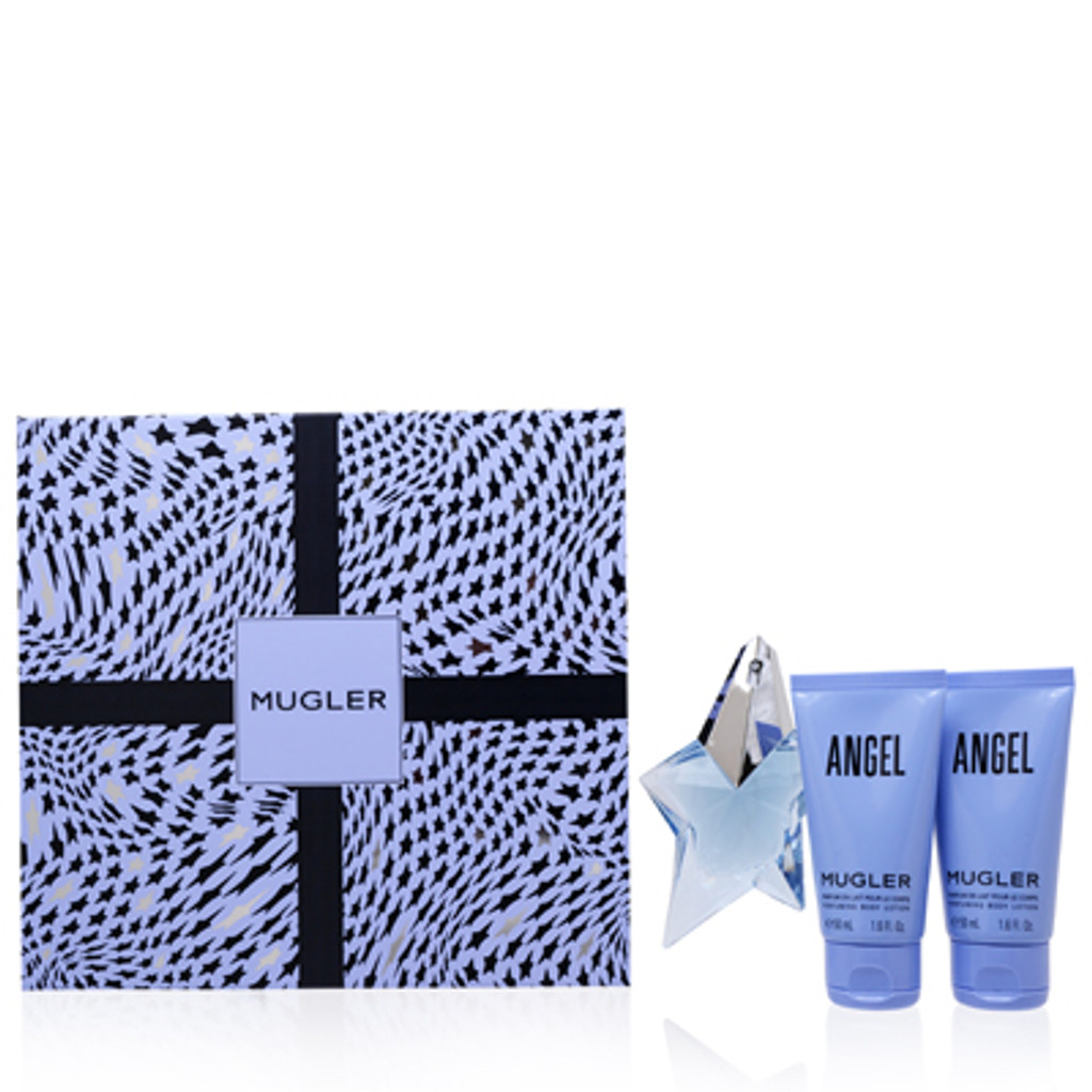 Vinkel mugler sæt (w) - engel edp genopfyldelig spray 0,85 oz / engle bodylotion 1,7 oz x2