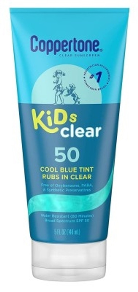 BL Coppertone Spf 50 Kids Clear Cool Blue Tint 5oz - Paquet de 3