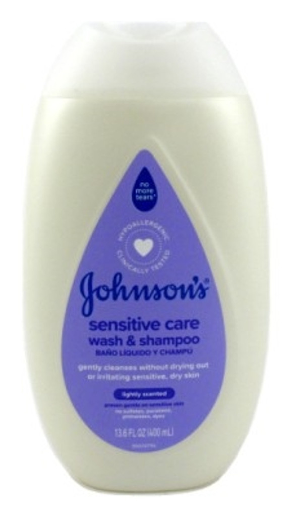 BL Johnsons Sensitive Care Wash & Shampoo בניחוח קל 13.6oz - חבילה של 3