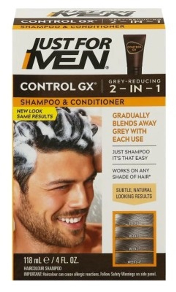 BL Just For Men Control Gx 4oz 2-N-1 Shampoo & Conditioner - Pakke med 3