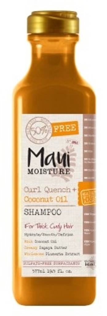 BL Maui Moisture Shampoo Coconut Oil 19.5oz Bonus (Curl Quench) - Pack of 3