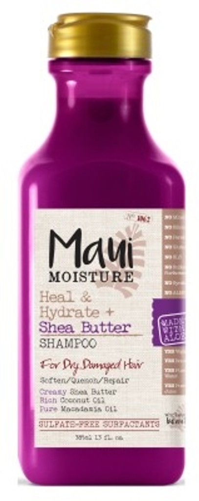 BL Maui Moisture Shampoo Shea Butter 13oz (Heal & Hydrate) - Pack of 3