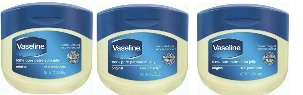 Protetor de pele original BL Vaseline Petroleum Jelly 13 onças - Pacote de 3