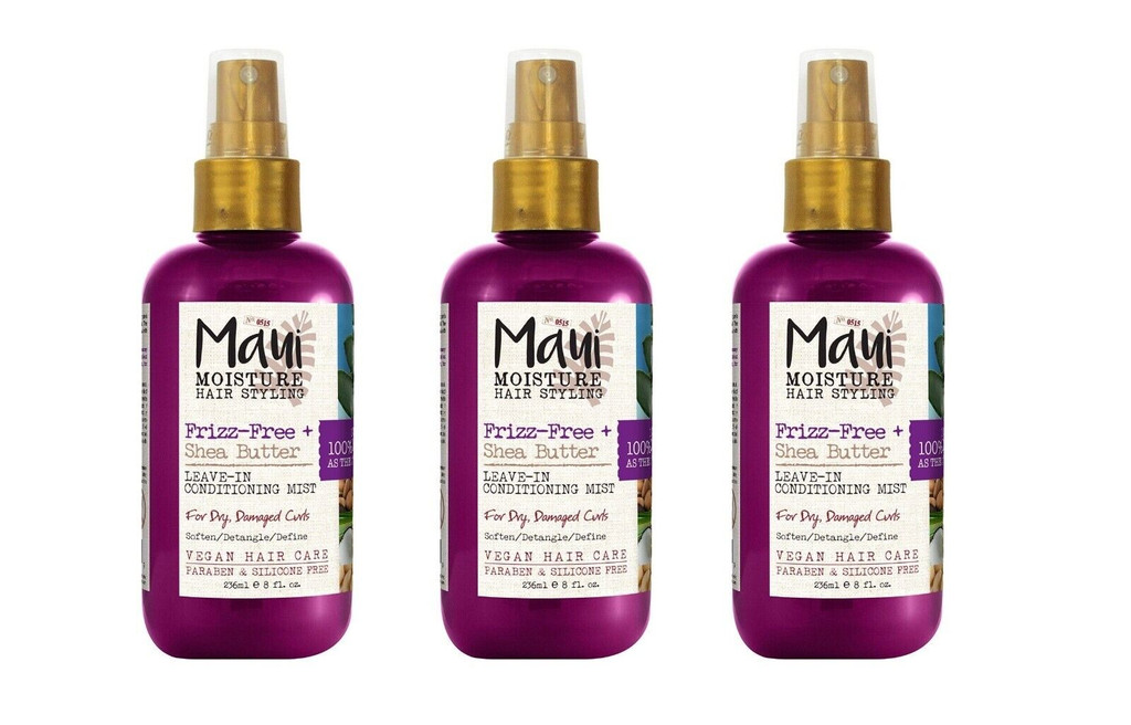 BL Maui Moisture Shea Butter Leave-In Conditioning Mist 8oz - Pack of 3