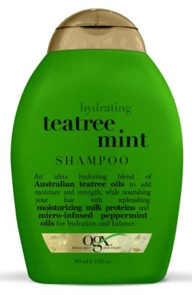 BL Ogx Shampoo Tea Tree Mint Hidratante 13 onças - Pacote de 3