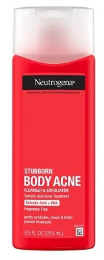 BL Neutrogena Limpiador y exfoliante para el acné corporal rebelde, 8.5 oz, paquete de 3