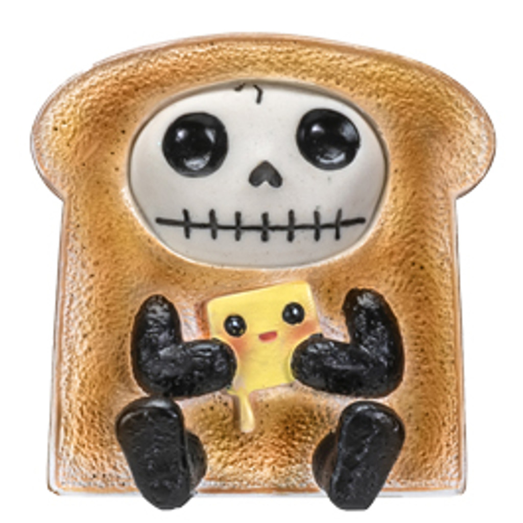PT Furrybones Toasty Toast Skull Mini Resin Figurine