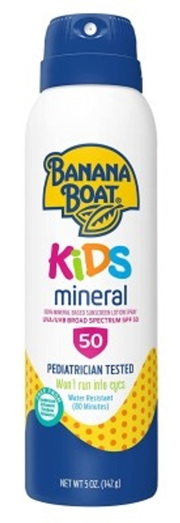 BL Banana Boat Spf 50 Kids Mineral Lotion Spray 5 oz - Pakke med 3