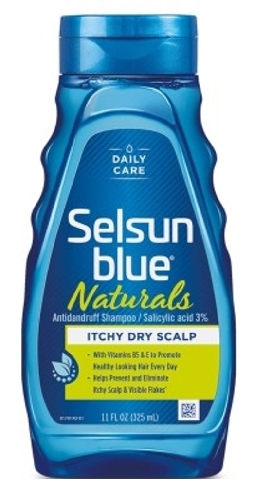 BL Selsun Blue Shampoo Naturals flass kløende tørr hodebunn 11oz - pakke med 3