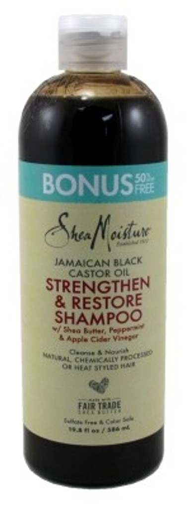 BL Shea Moisture Jamaican Black Shampoo Strength 19.8oz Bonus - Pack of 3