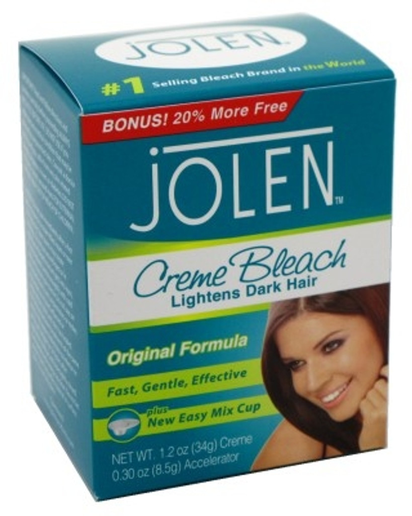 BL Jolen 1.2 oz Creme Bleach Original Lightens Excess Dark Hair - Pack of 3