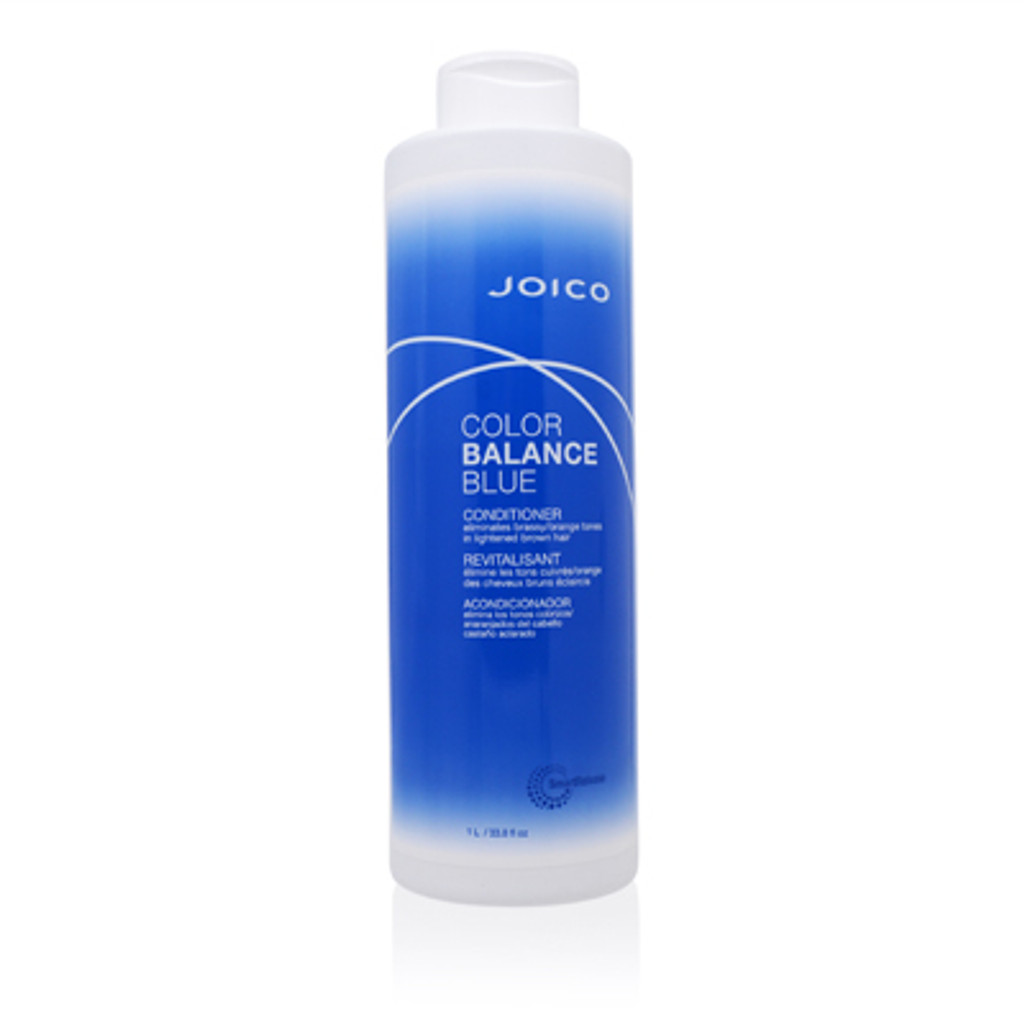 Joico Color Balance Blue Conditioner 33.8 OZ (1000 ML) Eliminates Orange Tones On Lightened Brown Hair