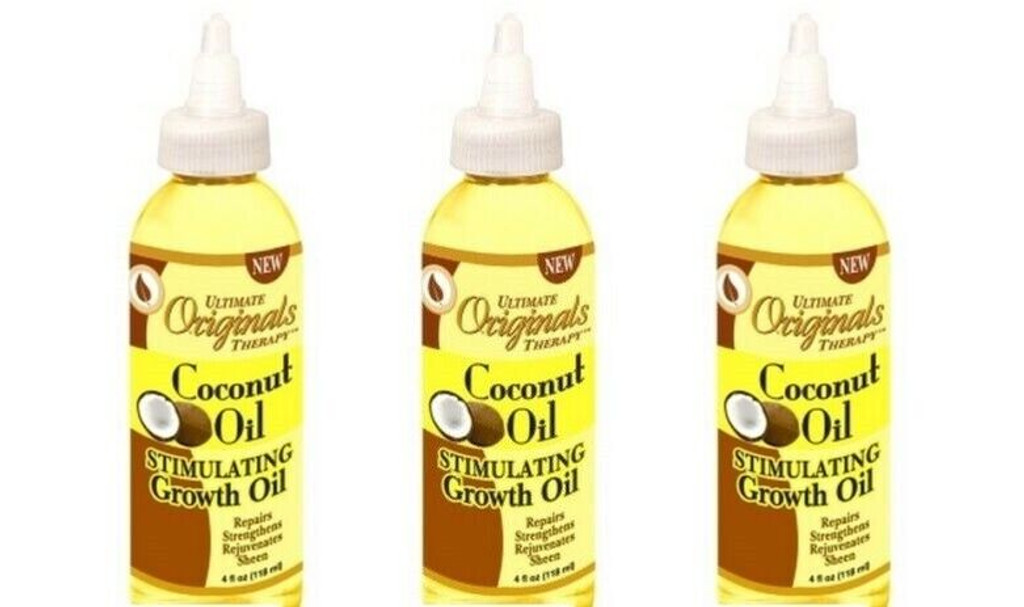 BL Ultimate Originals Coconut Oil Stimulating Growth Oil 4 oz - Pack of 3