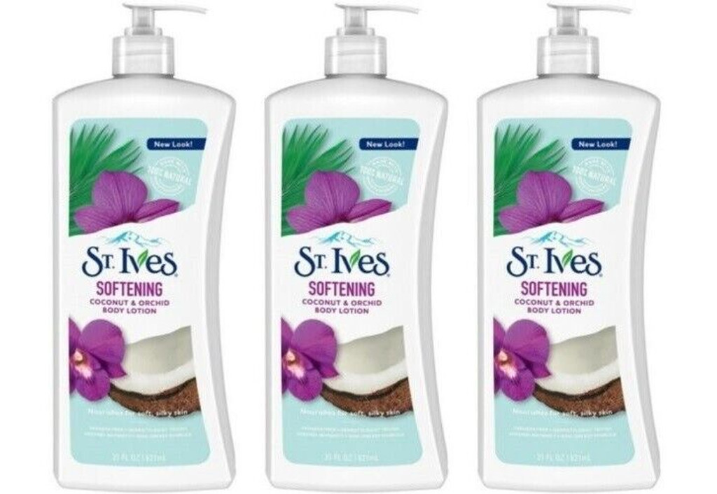 BL St Ives Body Lotion 21oz Softening Coconut & Orchid - Pack of 3