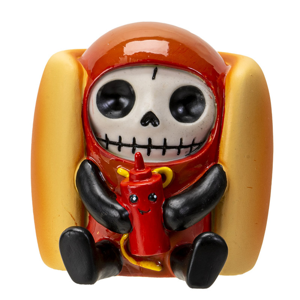 PT Furrybones Frank the Hotdog Skull Mini Resin צלמית