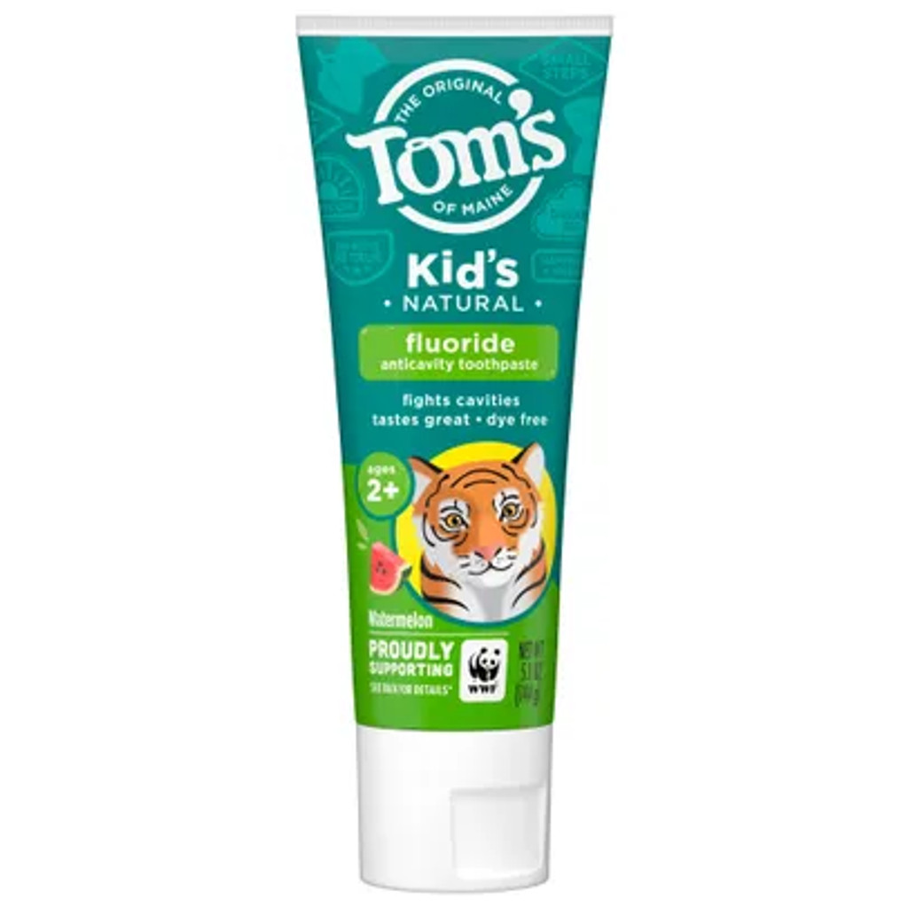 משחת שיניים טבעית bl toms kids anti-cavity watermelon 5.1oz - חבילה של 3