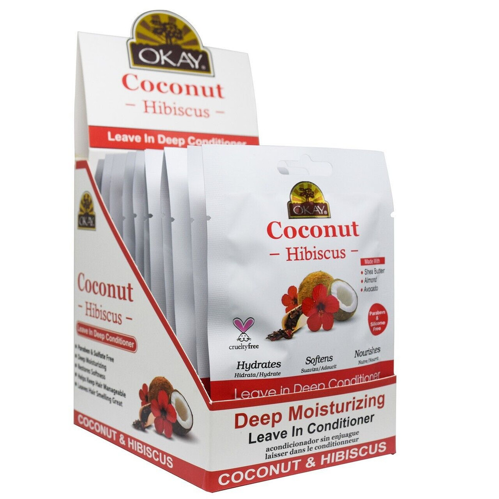 Blok revitalisant en profondeur sans rinçage packs noix de coco et hibiscus (12 masques capillaires)