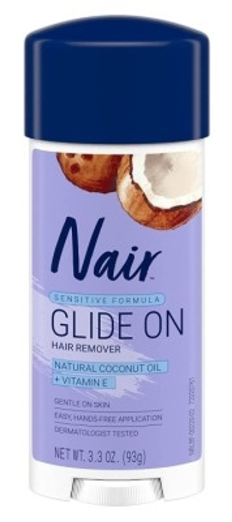 BL Nair Hair Remover Glide On Natural Coconut Oil 3.3oz - Pack of 3