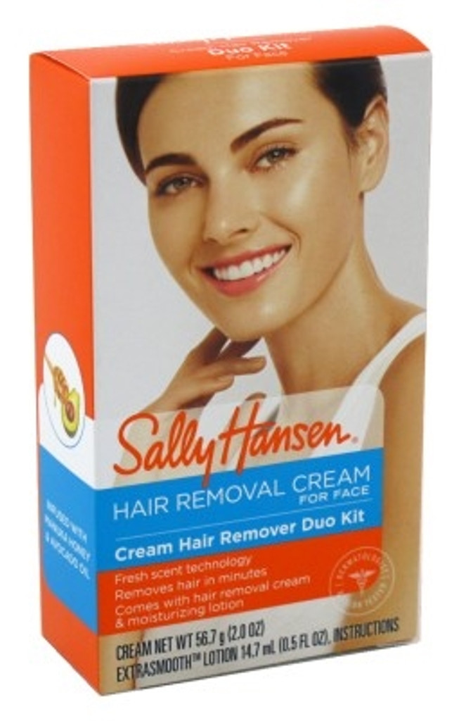 BL Sally Hansen Creme Hair Remover Duo Kit kasvoille - 3 kappaleen pakkaus