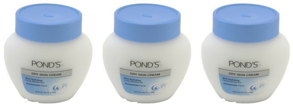 BL Ponds Creme für trockene Haut, 10,1-Unzen-Glas – 3er-Pack