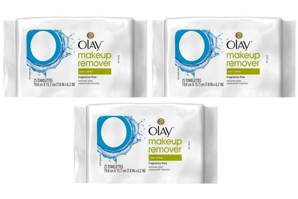BL Olay make-upfjerner håndklæder 25 Count Frag-Free - Pakke med 3
