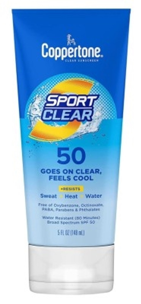 BL Coppertone Spf 50 Sport Clear Sunscreen 5 oz Tube - Pakke med 3