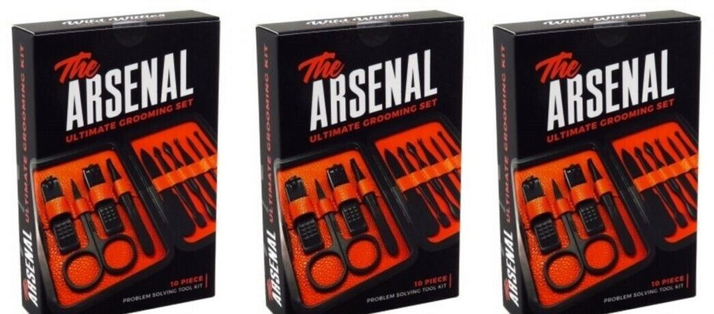 Kit de aseo definitivo BL Wild Willies Arsenal - Paquete de 3