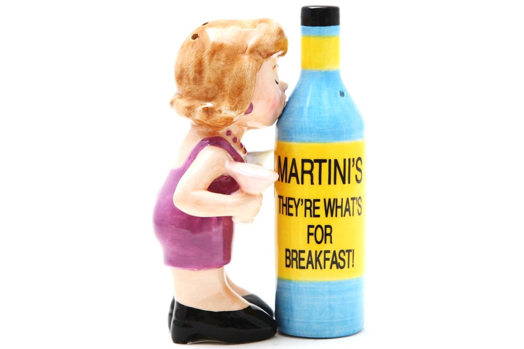 PT Magnetic Martini's They're What's for Breakfast Salt and Pepper Shaker Set