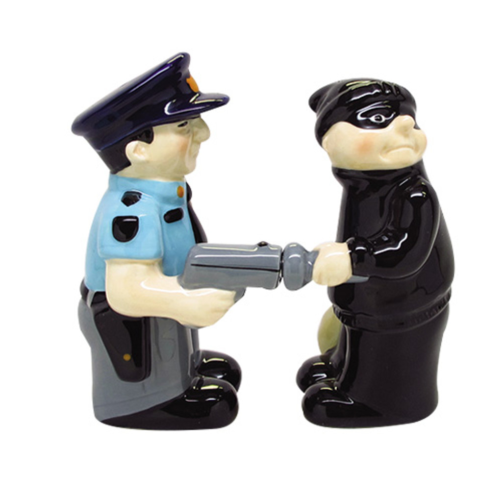 PT Cop and Robber Salt and Pepper Shaker Set
